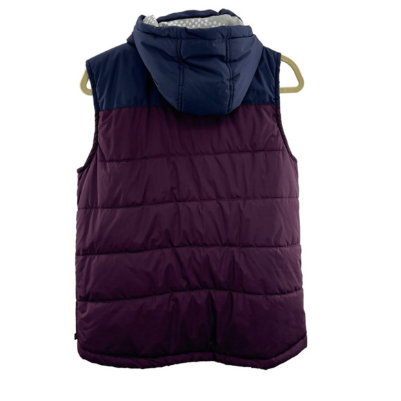 Ocean + Coast Women's Hooded Vest Size M Colorblock Puffer Vest Lightweight - Picture 2 of 10